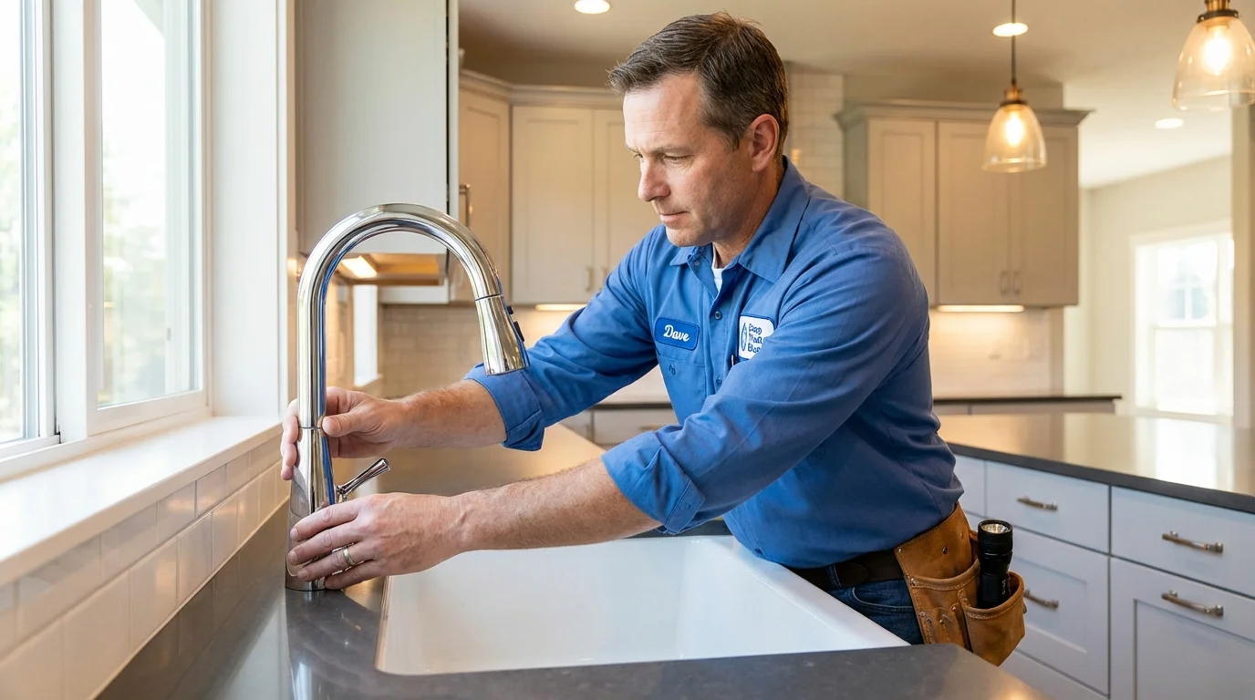Kitchen faucet installation by Johns Plumbing LLC in Hillsville